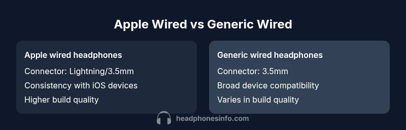 Infographic comparing Apple wired headphones to generic wired headphones