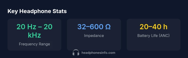 Infographic showing headphone stats