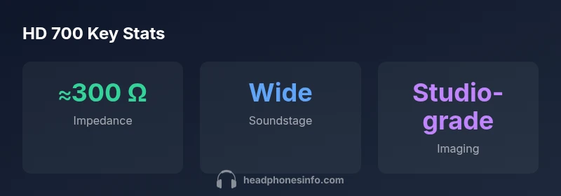 HD 700 headphones key statistics infographic