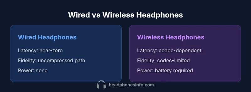 Side-by-side wired vs wireless headphones comparison