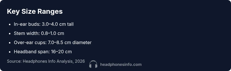 Infographic showing Apple headphone size ranges