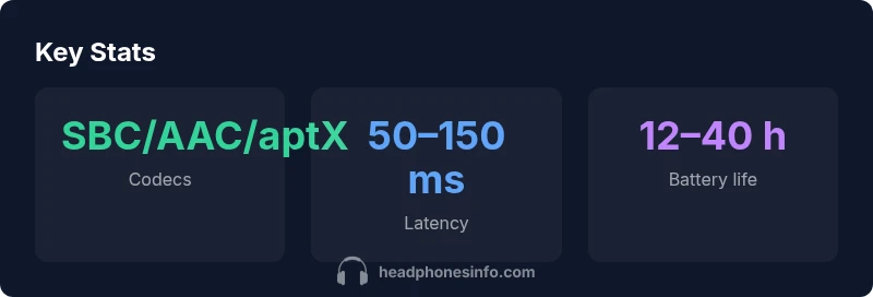 Stats infographic for bluetooth headphones with mic