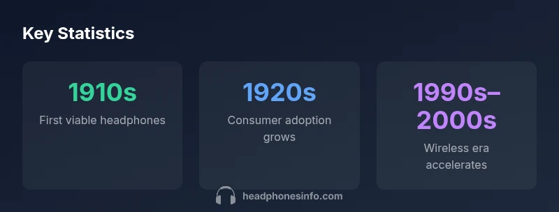 Historical headphone milestones infographic
