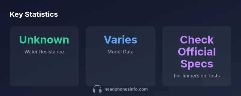 Infographic showing headphone water resistance variability and brand guidance