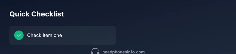 Checklist for fixing headphone glitches