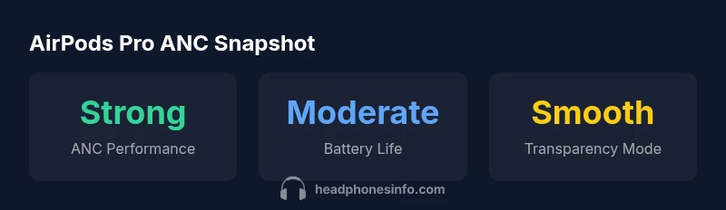 Infographic showing ANC snapshot for AirPods Pro